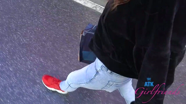 Hot Brunette Amber Summer Gets Naughty Outdoors Publicly With Her Guy