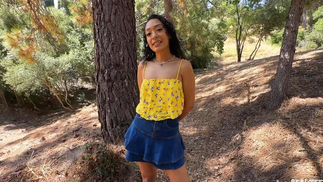 Brunette Sarah Lace Gets Fucked Hard by Camera Guy in Missionary Position