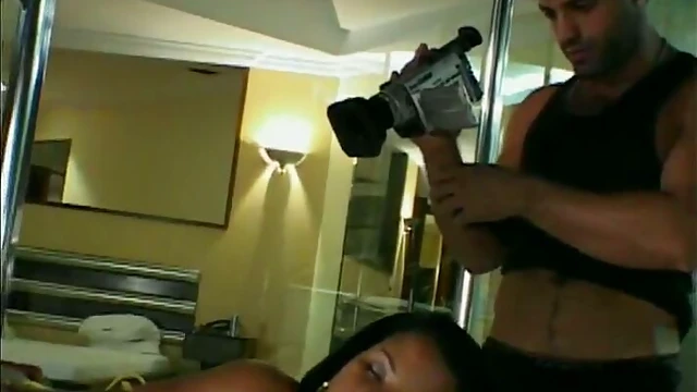 Luscious Latin Lover in Bikini Gives Deep Blowjob and Spreads Wide