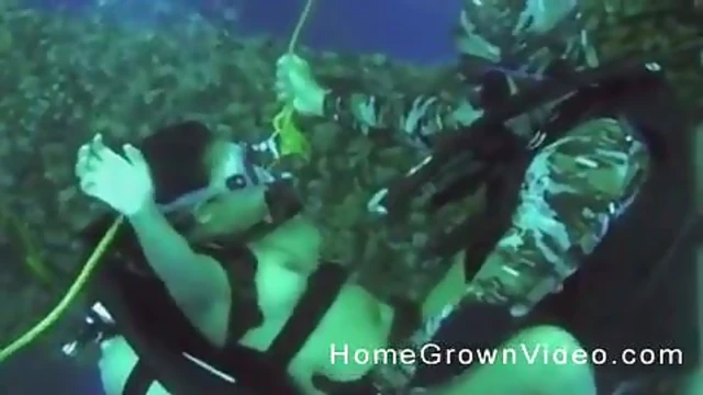 Hot Mature Latino Couple Dive Underwater for Scorching Sex Action