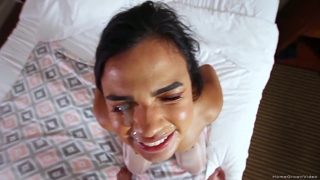 Sexy Brunette in Nylon Pantyhose Gets Fucked Hard On Bed Sheets