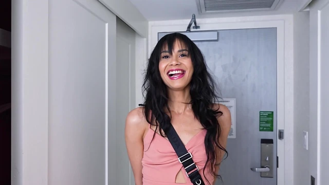 Sultry Brunette Gets Ass Spanked Before Couch Sex With Ari Alectra