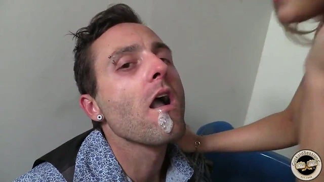 AJ Applegate Gives Gloryhole Blowjob to Big Black Cock Expertly