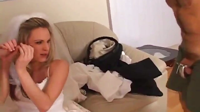 Beautiful Bride Cuckolds Cheating Husband During Wedding Night Desire