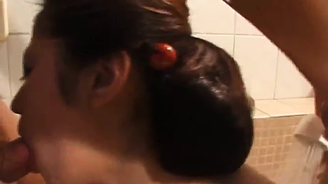 Sizzling Japanese Milf Gives Blowjob Under Shower For Explosive Finish