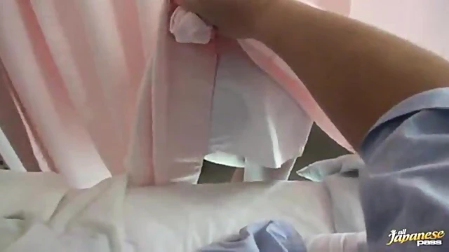 Sexy Nurse Hikaru Ayami Tempts Patient With Seductive Blowjob Action