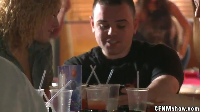 Excited Girls Take Turns Sucking Dicks While Their Friends Watch