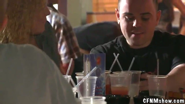 Excited Girls Take Turns Sucking Dicks While Their Friends Watch