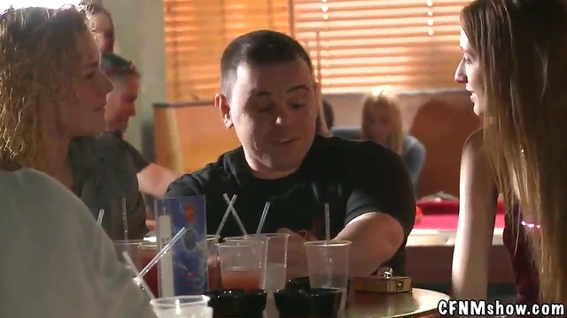 Excited Girls Take Turns Sucking Dicks While Their Friends Watch