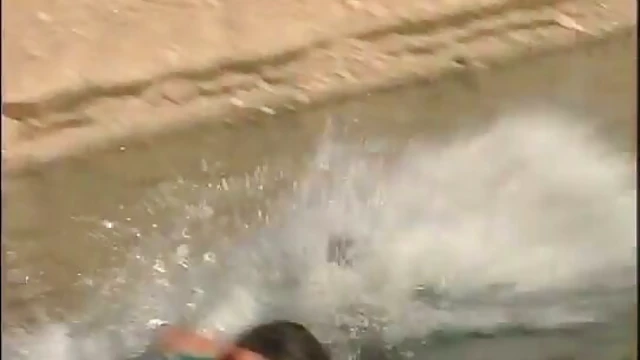 Beach Babes in Hot Bikinis Take Turns Giving Steamy Blowjob Sessions