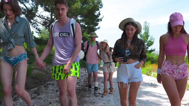 Perfect Outdoor Group Sex Scene Featuring Adorable Elise Moon