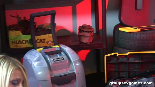 Alicia Rhodes Leads Mature Babes In Steamy Garage Group Sex Orgy