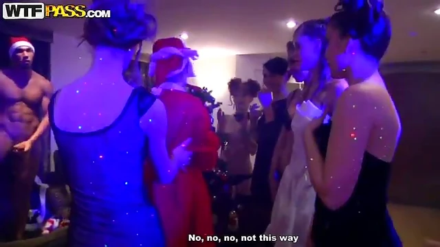Passionate College Babes Unleash Lust During Steamy Christmas Party