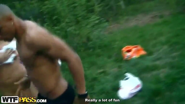 Outdoor College Babes Engage in Hot Group Sexual Adventures Together