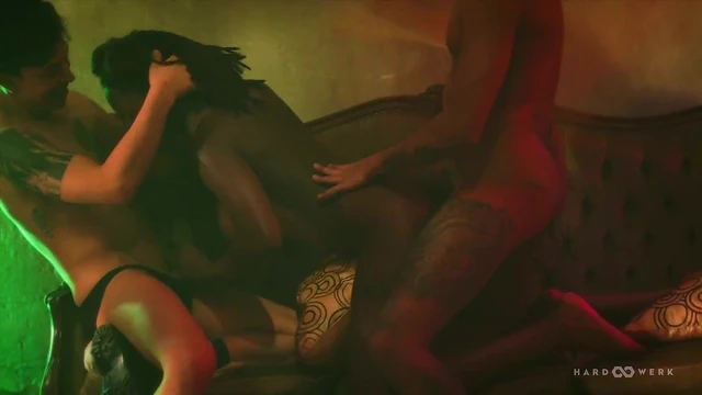 Bebe & Muriel Get Fucked Hard by Five Cock Gangbang Orgasms