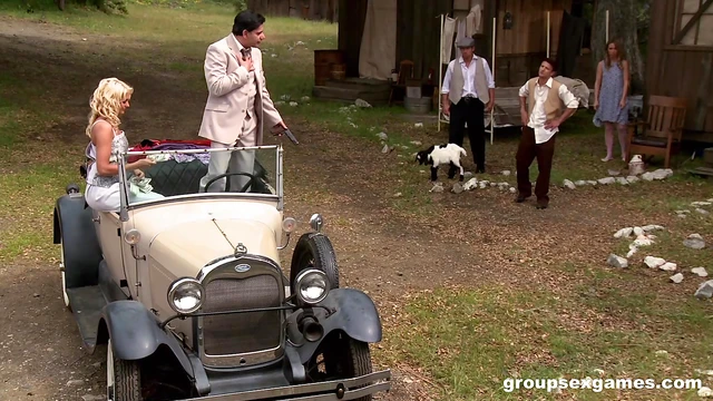 Wild Hannah West Enjoys Outdoor Group Fuck With Strangers