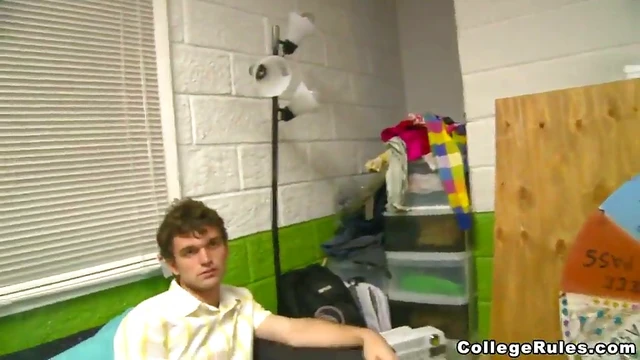 Sizzling Dorm Sex: Brown-Haired Beauty Gets Fucked By Roommates