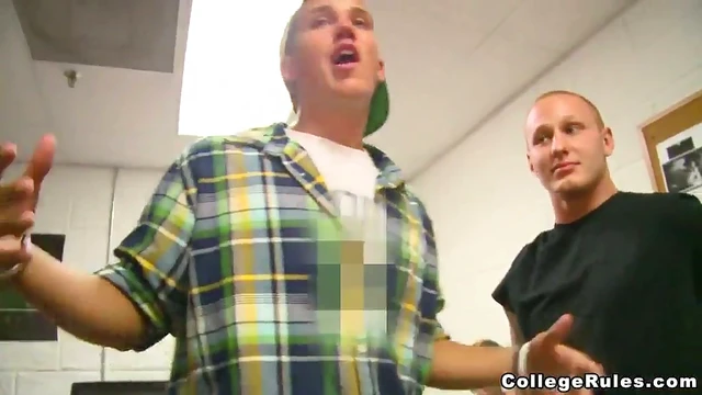 Sizzling Dorm Sex: Brown-Haired Beauty Gets Fucked By Roommates