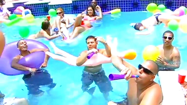 Sizzling Poolside Orgy Featuring Stunning Pornstar Beauties