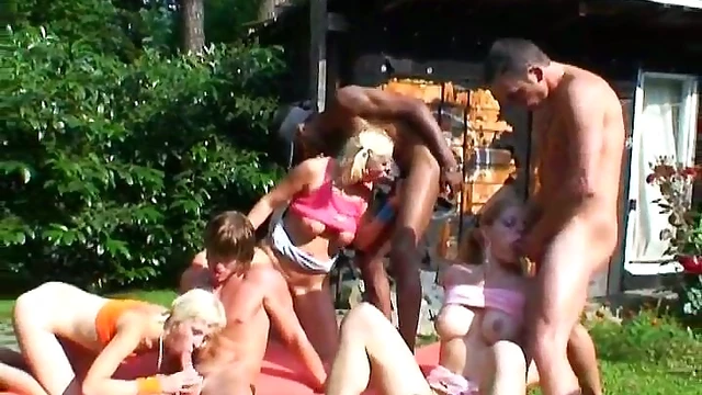 Slutty teen girls get invited to a party and get fucked