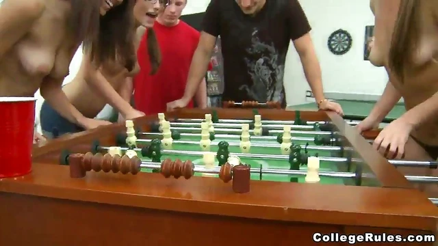 Two brown-haired beauties get stunningly fucked in a dorm