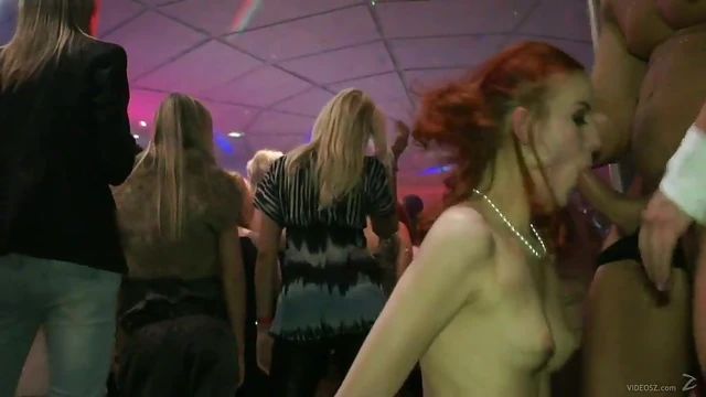 Horny cock sucking bitches enjoy hardcore fucking in group orgy