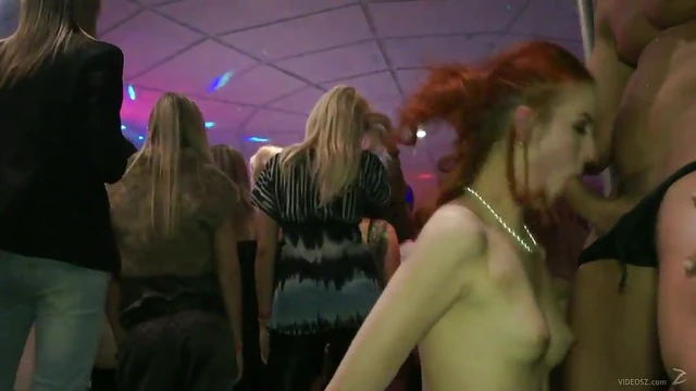 Horny cock sucking bitches enjoy hardcore fucking in group orgy