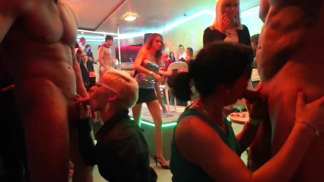 Promiscuous Chicks Take Turns Teasing Cocks At The Party Orgy