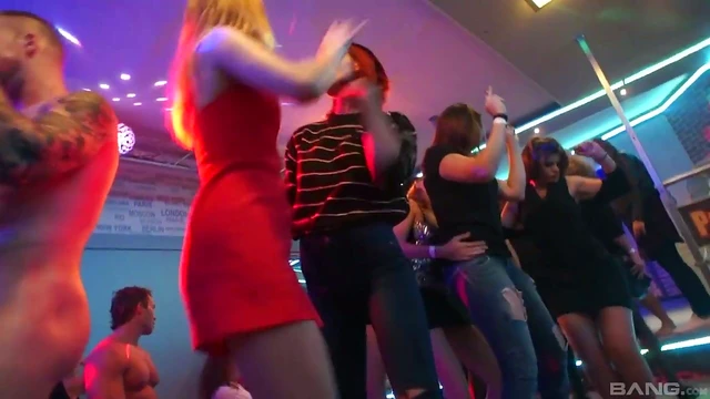 Promiscuous Chicks Take Turns Teasing Cocks At The Party Orgy