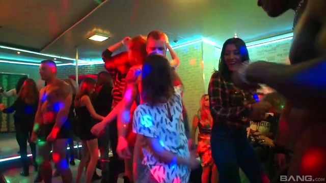 Promiscuous Chicks Take Turns Teasing Cocks At The Party Orgy