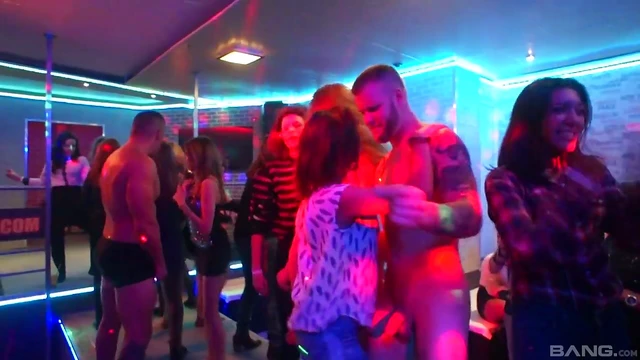 Promiscuous Chicks Take Turns Teasing Cocks At The Party Orgy