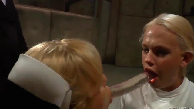 Lesbian Sweethearts Play Pussy with Huge Sex Toy for Ecstatic Orgasm