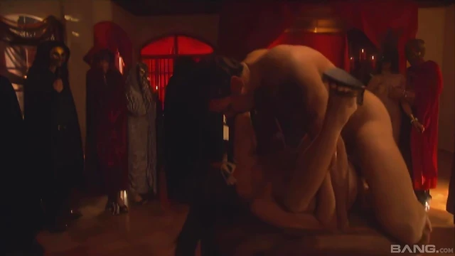 Melanie's Red Lingerie Sparks Rough Group Sex Adventure