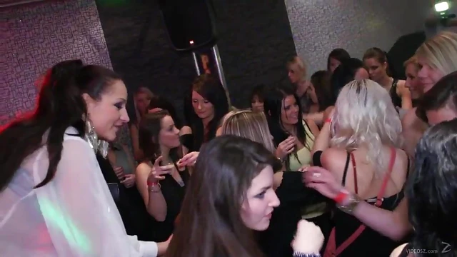 Excited Bridesmaids Group Fuck Wildly at Pre-Wedding Party Nightclub Orgy