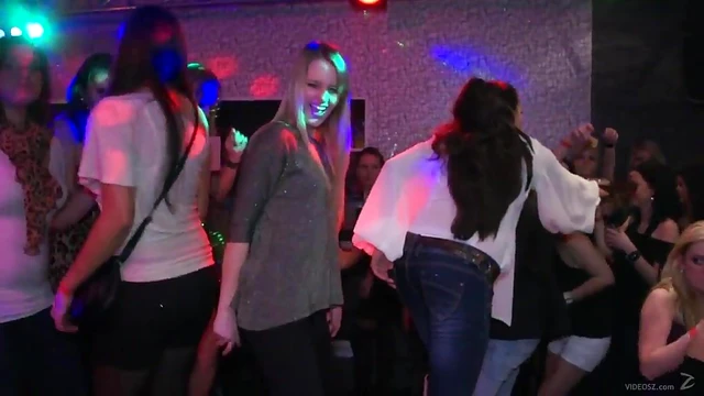 Excited Bridesmaids Group Fuck Wildly at Pre-Wedding Party Nightclub Orgy