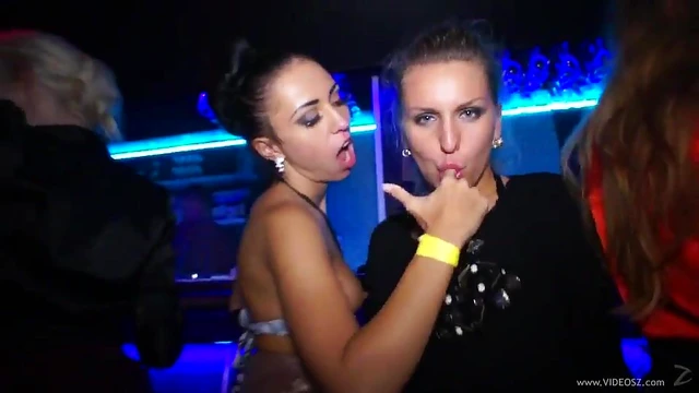 Group Sex Frenzy: Hot Brunettes Get Fucked Raw at Club Orgy Scene