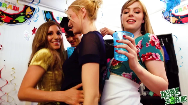 Sizzling Dolly Leigh Shares One Hard Cock With Her Friends For Pleasure