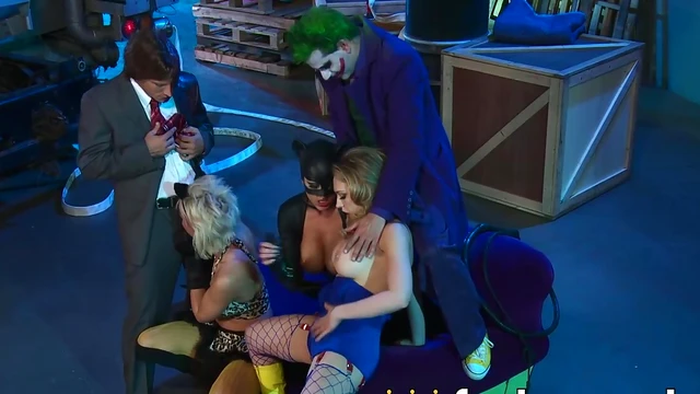Superhero Slut Joker & Two-Face Orgy Adventure Fantasy Fuckathon