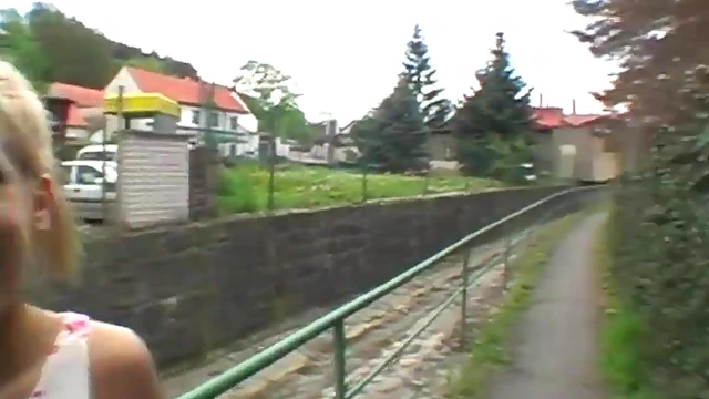 Naughty Blonde Czech Coed Gets Wild Outdoor Fuck from Behind