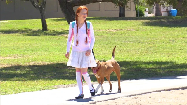 Outdoor Redhead Tempts You With Her Sultry Self-Pleasure Showdown