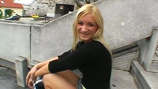 Stunning Blonde Delivers Impressive Blowjob Before Hardcore Public Sex Showdown