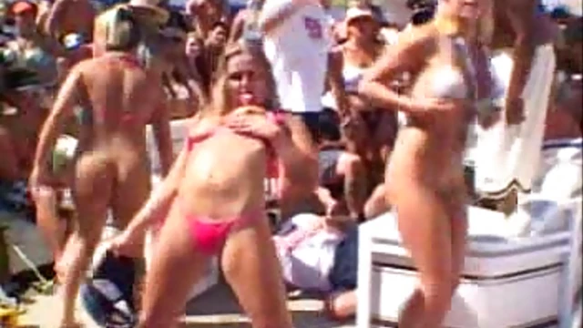 Sexy Ladies Flaunt Their Bodies at Wild Street Party Orgy Fun