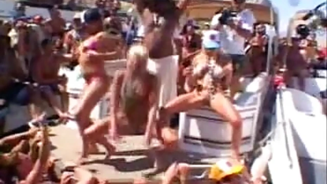 Sexy Ladies Flaunt Their Bodies at Wild Street Party Orgy Fun