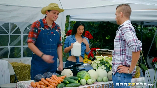 Horny Eva Craves Sex Beside Fruit Stand, Ready for Steamy Moments Now