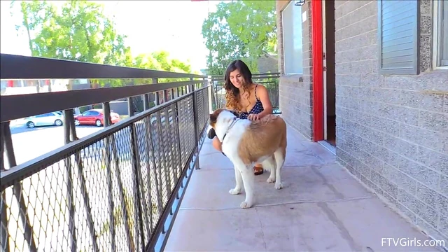 Curvy Brunette in Polka Dot Dress Teases & Shows Off Her Sexy Body