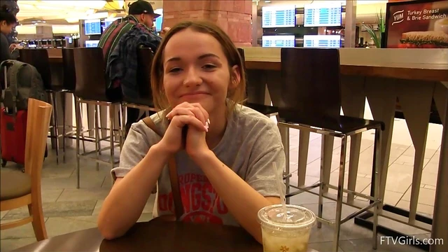 Blonde Teen Charlotte Shows Big Tits Publicly Before Getting Fucked Hard