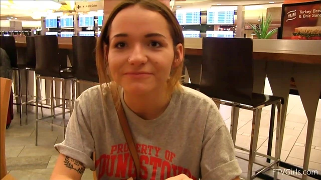 Blonde Teen Charlotte Shows Big Tits Publicly Before Getting Fucked Hard