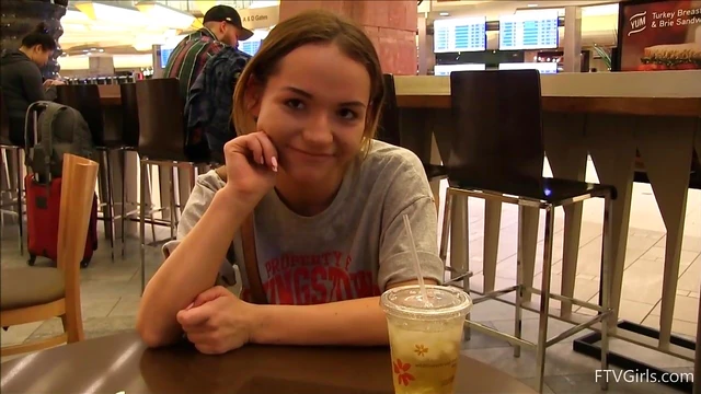 Blonde Teen Charlotte Shows Big Tits Publicly Before Getting Fucked Hard