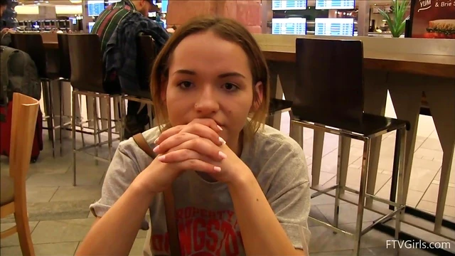 Blonde Teen Charlotte Shows Big Tits Publicly Before Getting Fucked Hard