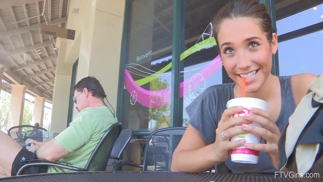 Sexy Neighbor Eva Plays Naked Outside Before Fountain Fun Time